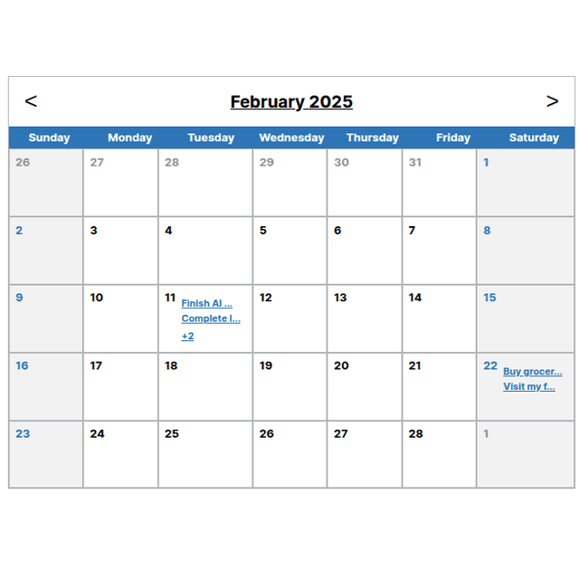 React Calendar
