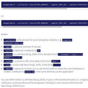 Snowplow Tracking CLI